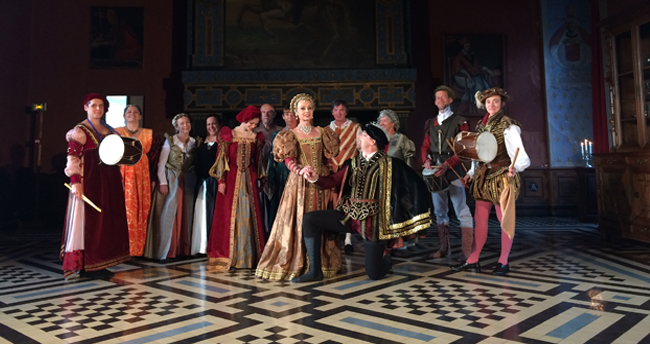 Visites nocturnes au château d'Ancy le Franc avec danseurs Renaissance Bassa Toscana